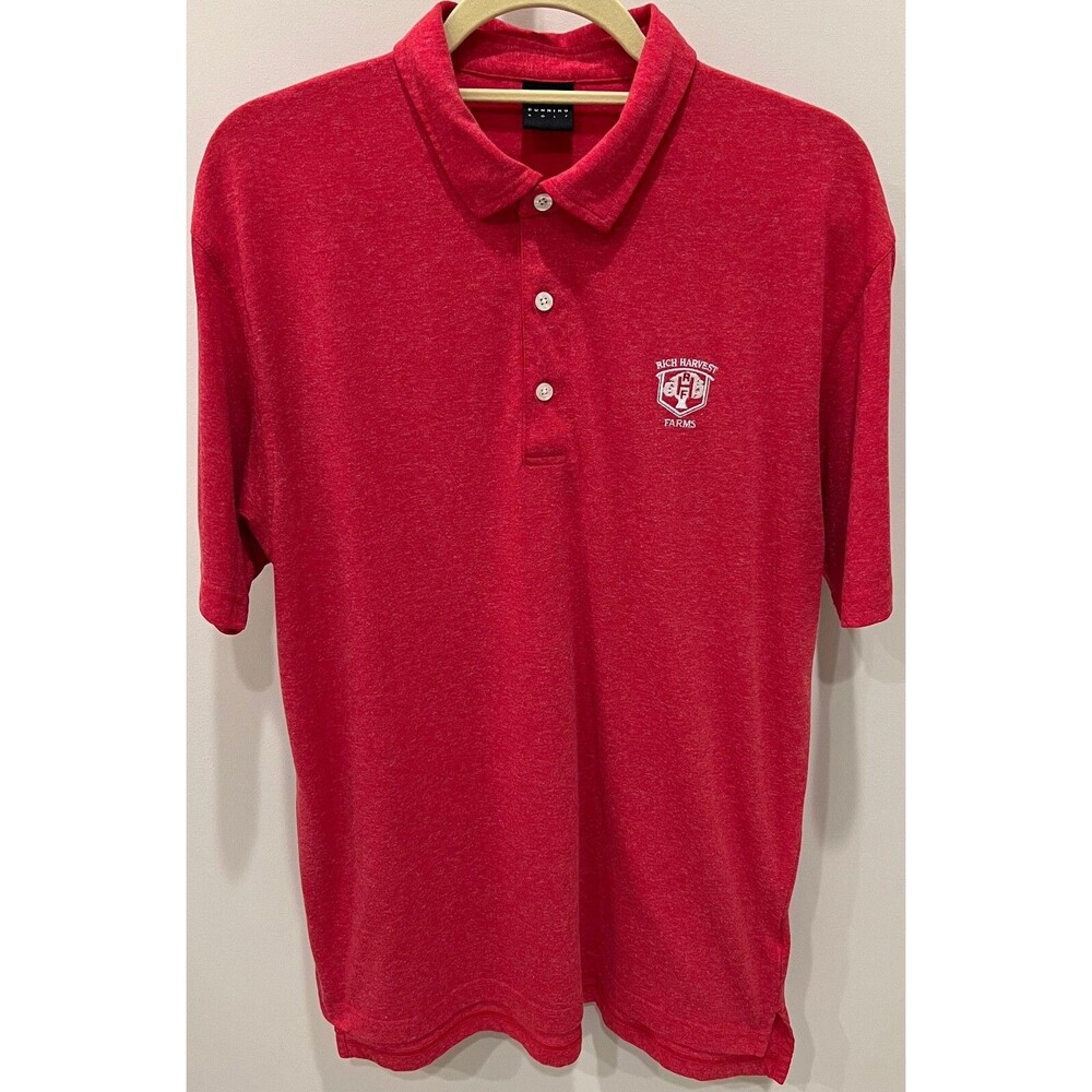Rich Harvest Farms - Dunning Golf Shirt - Men's Size Large - Red